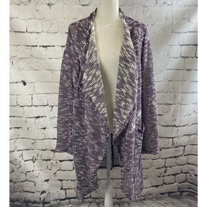 FABLETICS Small purple Moscow Wrap open‎ duster long sweater Cardigan